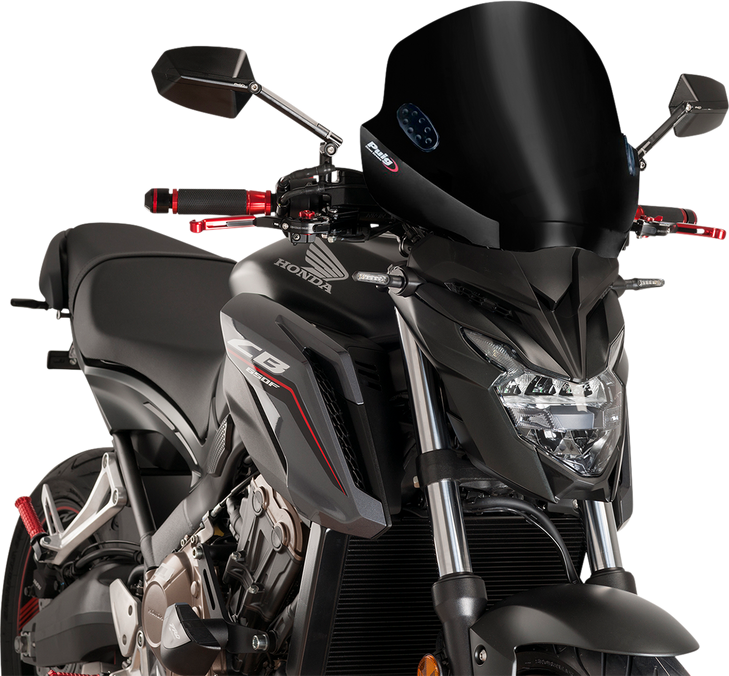 Puig Hi-Tech Parts Trend Windscreen - Black 5022N