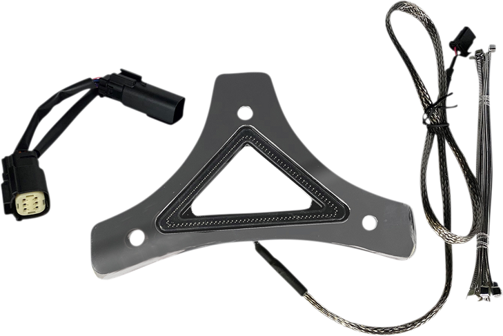 Custom Dynamics Led Backrest Light - Run/Brake - Chrome Cd-Br-Ss6-C