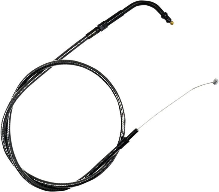 La Choppers Midnight Braided Handlebar Throttle Cable - 12" - 14" La-8210Th13M