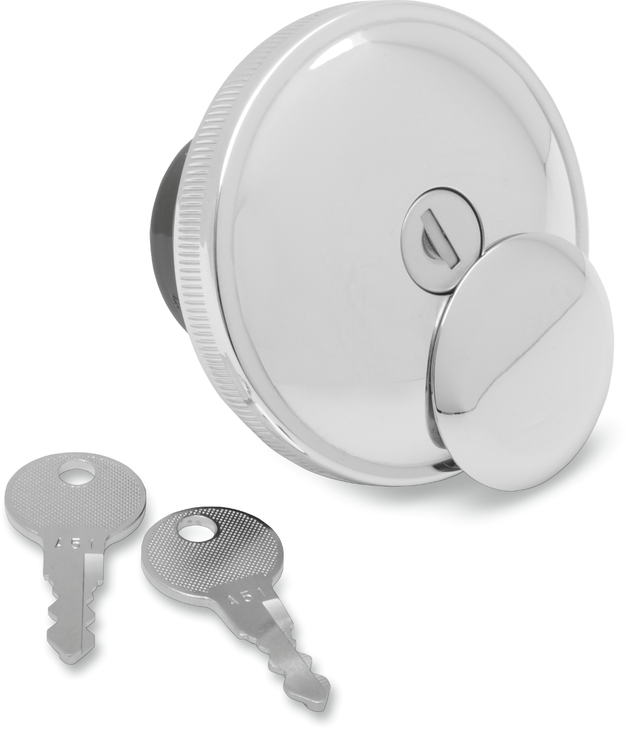Drag Specialties Screw-In Locking Gas Cap - Vented - Chrome