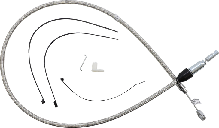 Magnum Shielding Polished Stainless Quick Connect Upper Clutch Cable 52348He