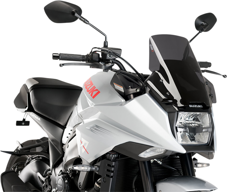 Puig Hi-Tech Parts Race Windscreen - 13" - Dark Smoke - Yzf-R3 3737F