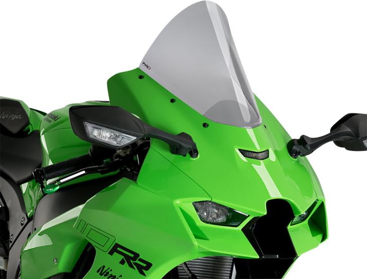 Puig Hi-Tech Parts Race Windscreen - 12-1/2" - Smoke - Ninja Zx-10R 20540H