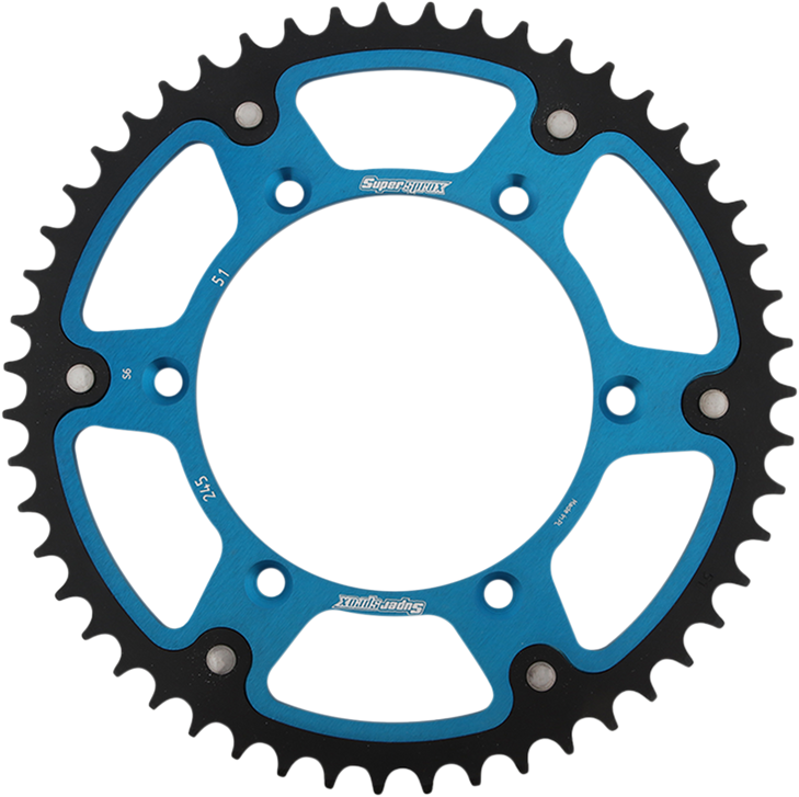 Supersprox Stealth Rear Sprocket - 51 Tooth - Blue - Yamaha Rst-245-51-Blu