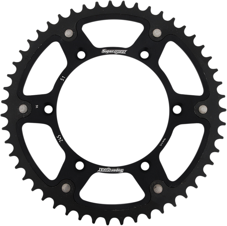 Supersprox Stealth Rear Sprocket - 51 Tooth - Black - Yamaha Rst-245-51-Blk