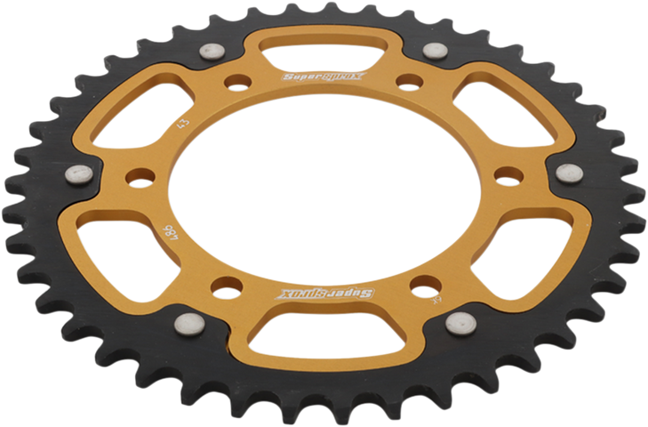Supersprox Stealth Rear Sprocket - 43 Tooth - Gold - Kawasaki/Yamaha/Suzuki Rst-486-43-Gld