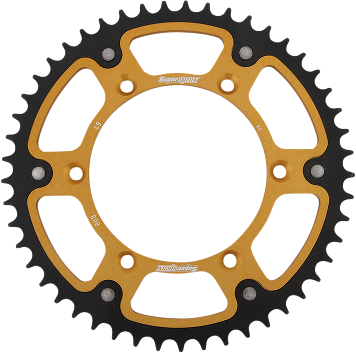 Supersprox Stealth Rear Sprocket - 49 Tooth - Gold - Kawasaki/Suzuki Rst-808-49-Gld