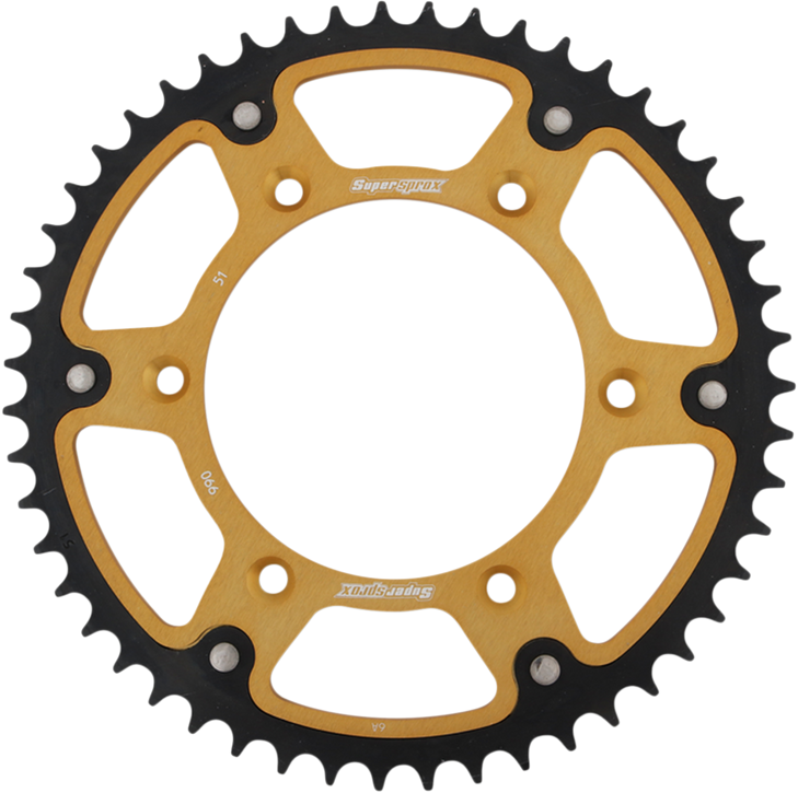 Supersprox Stealth Rear Sprocket - 51 Tooth - Gold - Husaberg/Husqvarna/Ktm Rst-990-51-Gld
