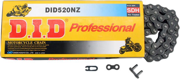 Did 520 Nz - High Performance Motorcycle Chain - 120 Links - Black M520Nzx120Fb