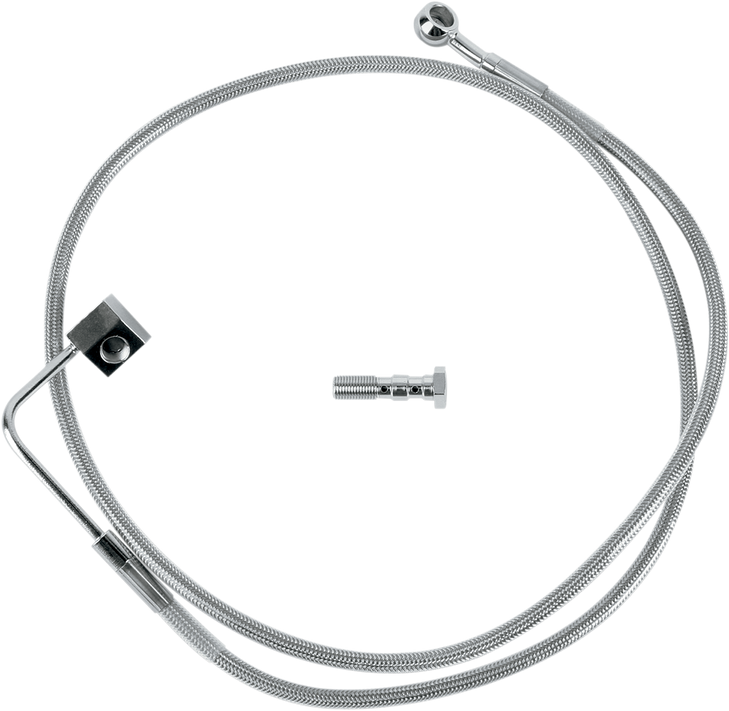 Drag Specialties Brake Line - Rear - Stainless Steel
