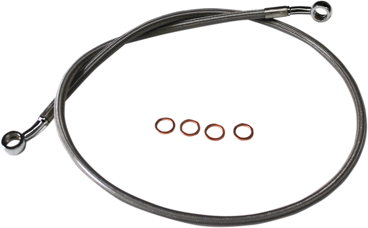 La Choppers Scout Complete Stainless Braided Handlebar Cable/Brake Line Kit - Stock Handlebars La-8400Kt-08