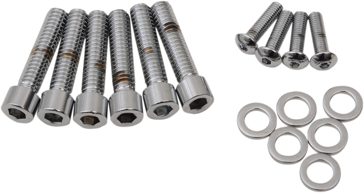 Drag Specialties Bolt Kit - Handlebar Control - Chrome - Smooth - M8