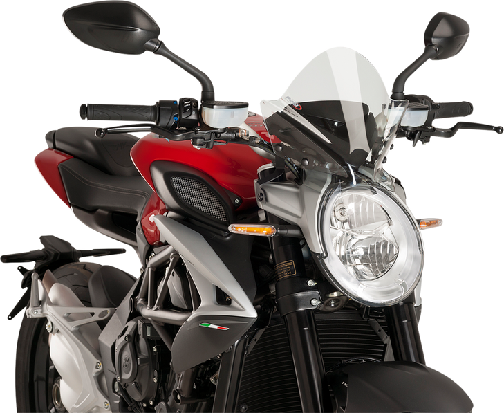 Puig Hi-Tech Parts New Generation Windscreen - 10-1/2" - Black - Brutale 800 9011W