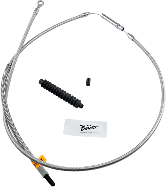 Barnett High-Efficiency Stainless Steel Clutch Cable For Harley-Davidson - +10" 102-30-10005-10
