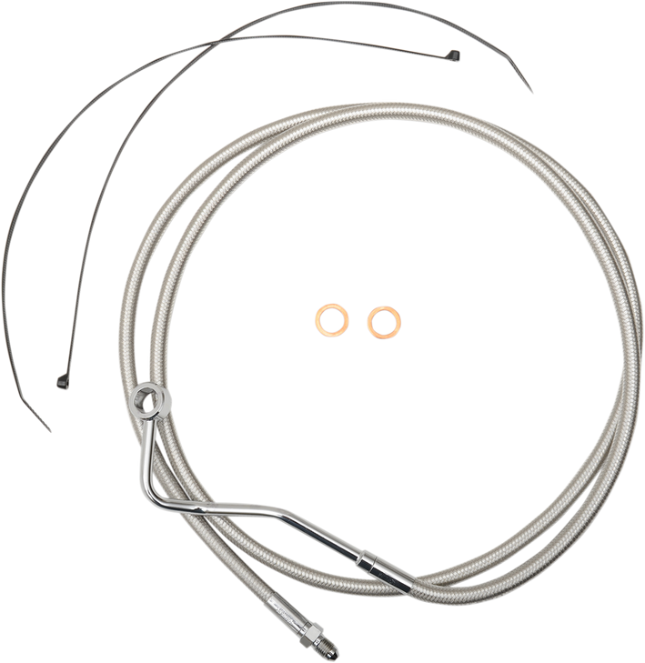 Magnum Shielding Mid Brake Line - Abs - Polished Stainless As57015