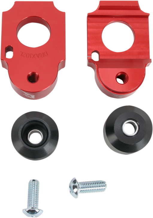 Driven Racing Axle Block Sliders - Suzuki - Red Drax-102-Rd