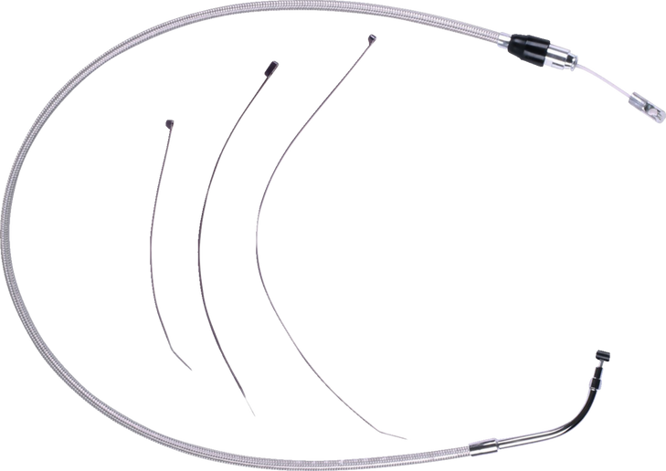Polished Stainless Quick Connect Upper Clutch Cable 5239He