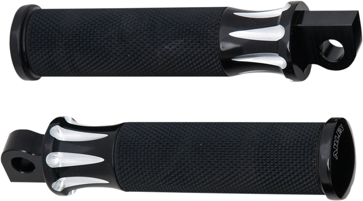 Arlen Ness Footpegs - Deep Cut - Black 07-909