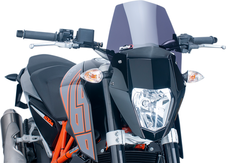 Puig Hi-Tech Parts New Generation Windscreen - 10-1/2" - Dark Smoke - Ktm 690 6009F