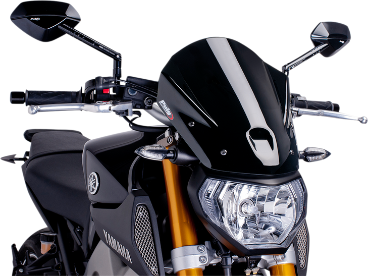 Puig Hi-Tech Parts New Generation Windscreen - 13-3/4" - Black - Mt09 6861N
