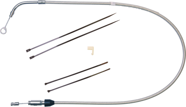 Magnum Shielding Polished Stainless Quick Connect Upper Clutch Cable 52358He