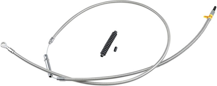 Barnett High-Efficiency Stainless Steel Clutch Cable For Harley-Davidson - +12" 102-30-10046-12