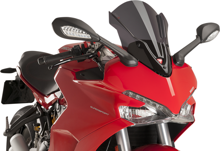 Puig Hi-Tech Parts Race Windscreen - 16" - Dark Smoke - Ducati 9434F