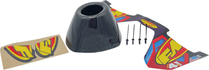 Fmf End Cap Replacement Kit - Carbon - Rct External - Black 040693