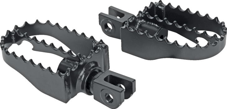 Burly Brand Mx Footpegs - Driver - Black B13-1200B