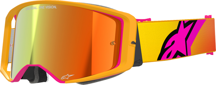 Supertech Goggle - Corp - Yellow/Pink - Abs Vision - Red Mirror 5100325-5023