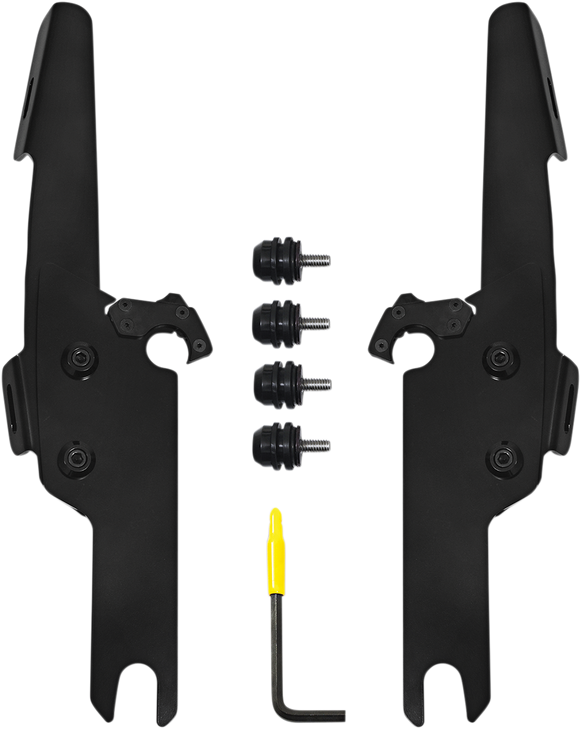 Memphis Shades Batwing Fats/Slim Mounting Kit - Black - Flhrs/Xs Meb2041