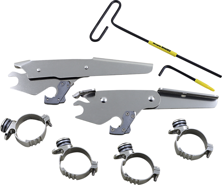 Memphis Shades Batwing - Mounting Kit - Polished - Xl Mek2056