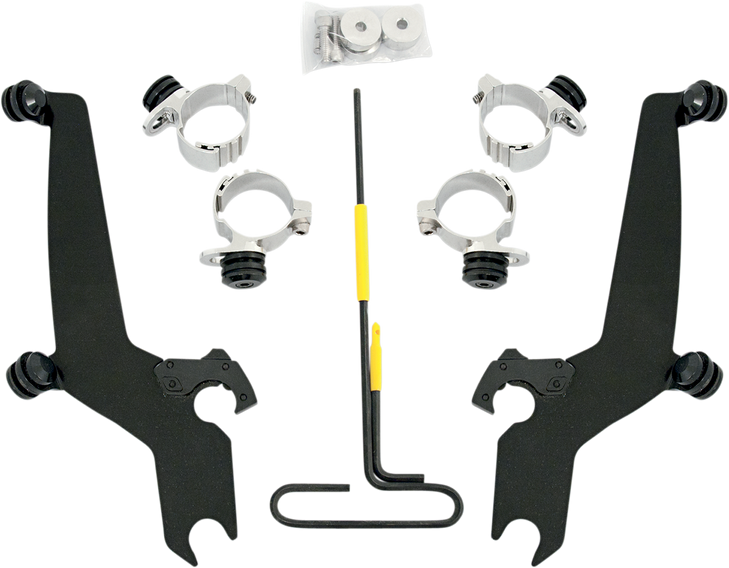 Memphis Shades Trigger Lock Sportshield Mounting Kit - Wide - Black Meb8916