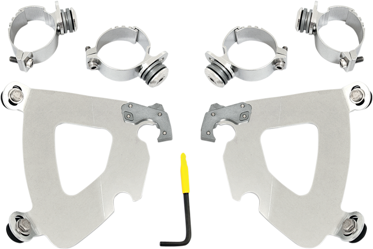 Memphis Shades Gauntlet Mounting Kit - Polished - Fxd Mek1993