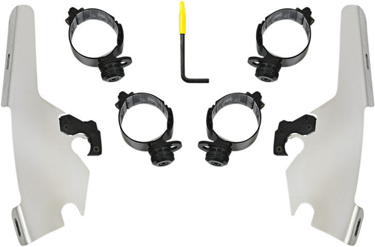 Memphis Shades Batwing - Mounting Kit - Polished - Flsb Mek2044
