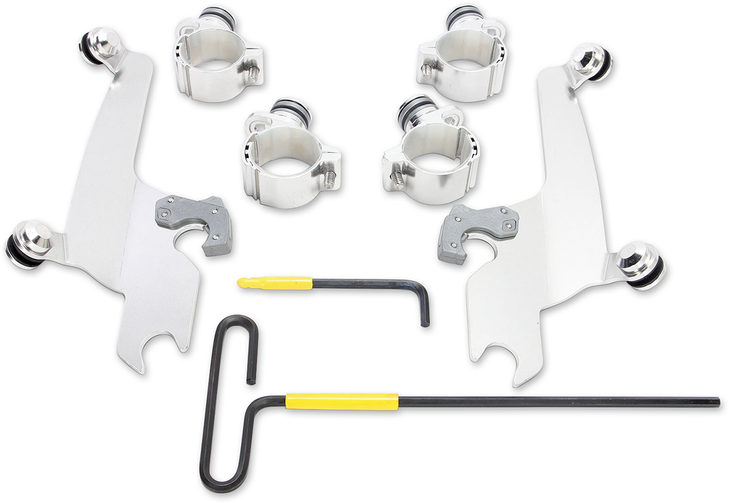 Memphis Shades Trigger Lock Sportshield Mounting Kit - Vegas - Polished Mek2020