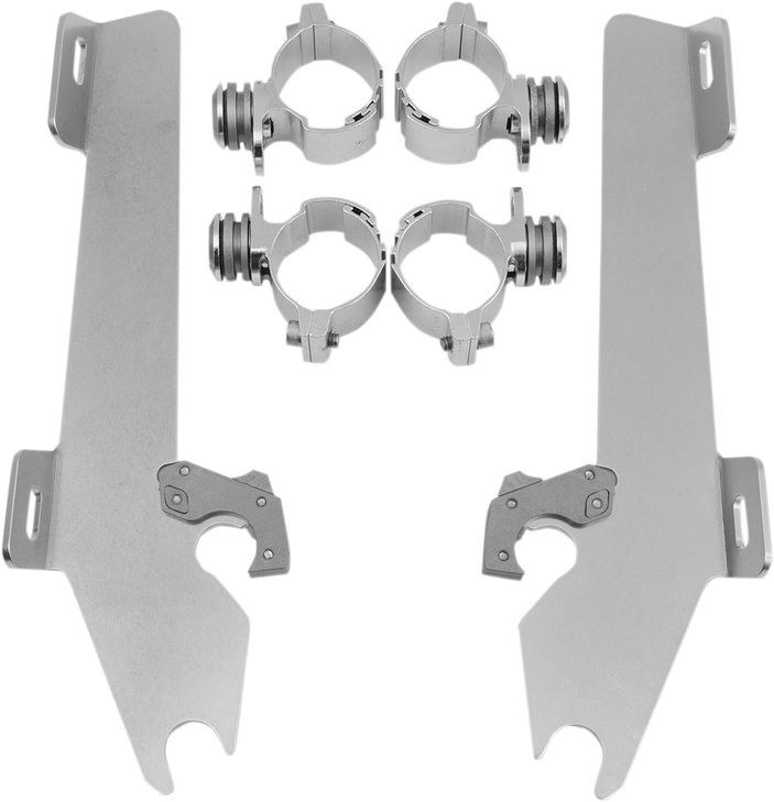 Memphis Shades Batwing Trigger Lock Mounting Kit - Vtx 1300 - Polished Mek1902