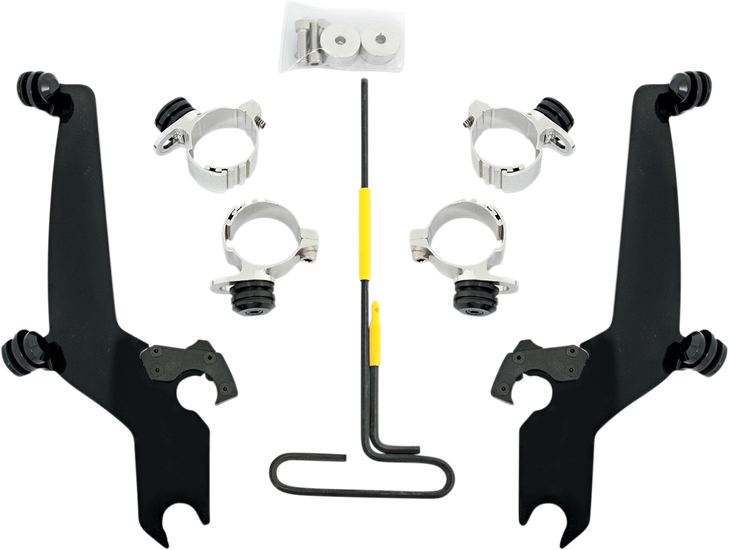 Memphis Shades Trigger Lock Sportshield Mounting Kit - Narrow - Black Meb8917