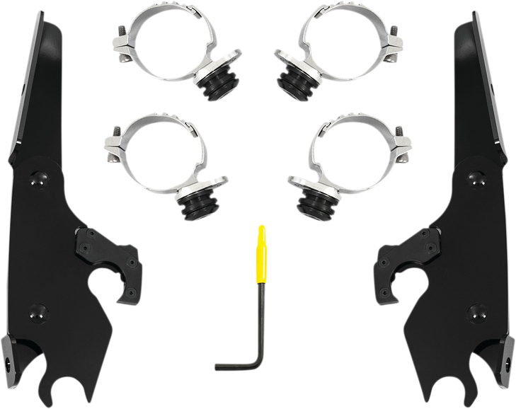 Memphis Shades Batwing - Mounting Kit - Black - Xl Meb2056