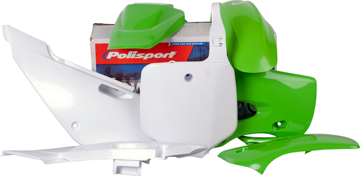 Polisport Body Kit - Complete - Oem Green/White - Klx 110 90056