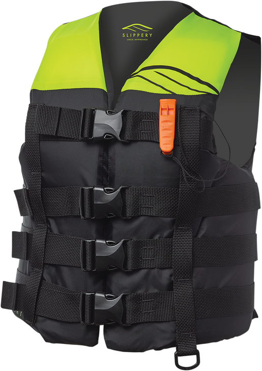 Slippery Hydro Nylon Vest - Black/Yellow - 4Xl