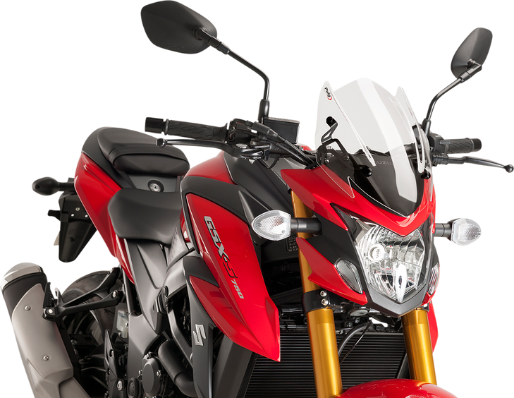 Puig Hi-Tech Parts Naked Sport Windscreen - 12-1/4" - Clear - Suzuki 9435W