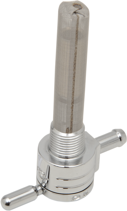 Golan Products "Click-Slick" Fuel Petcock - Straight - Chrome - 3/8" Npt 75-516S-Cs