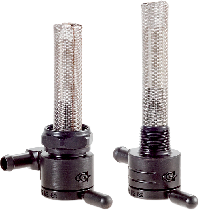 Golan Products "Click-Slick" Fuel Petcock - Straight - Black - 3/8" Npt 75-516S-Blk