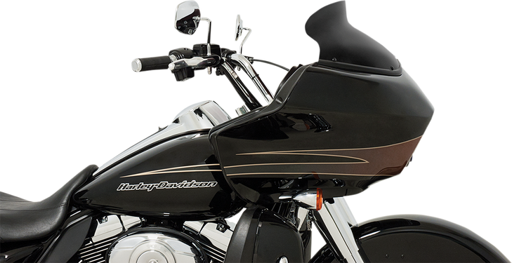 Memphis Shades Spoiler Windshield - 6-1/2" - Black - Fltr Mep86011