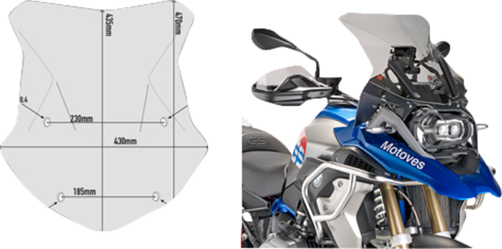 Givi Windshield - Smoke - Bmw 5124D