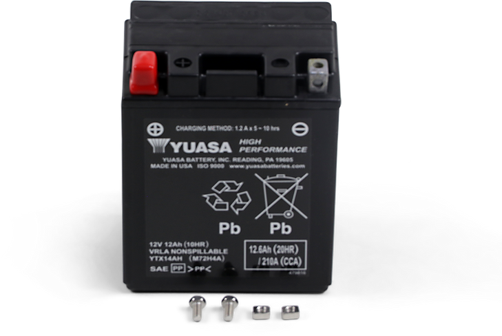 Yuasa Agm Battery - Ytx14Ah Yuam72H4A
