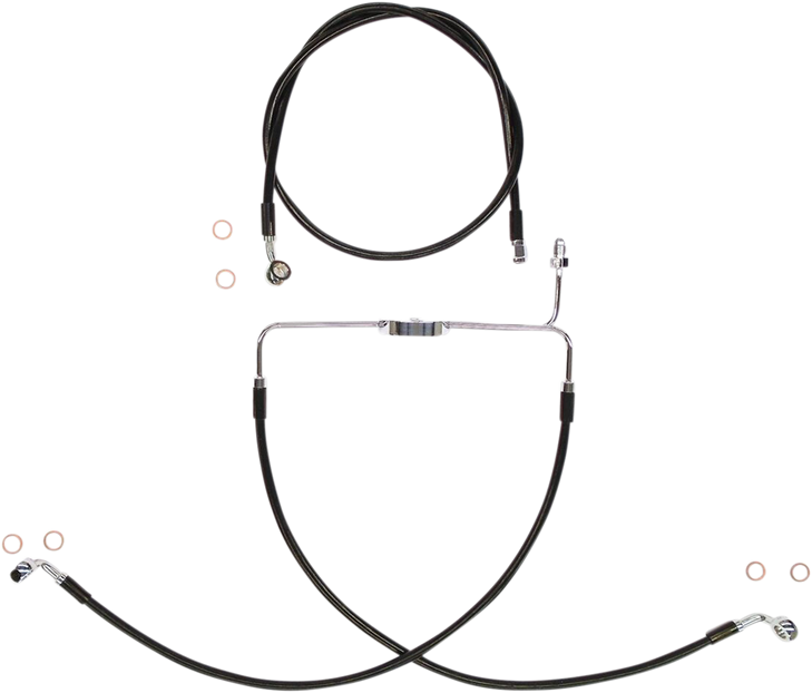 Magnum Shielding Brake Line Kit - Xr - Black Sbc1310-25
