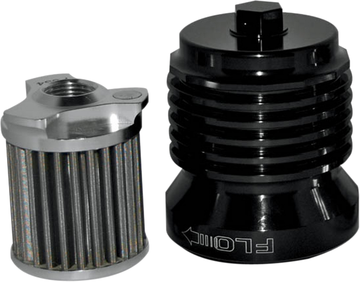 Pc Racing Flo "Spin-On" Oil Filter - Black Anodized - Aprilia/Bmw/Buell/H-D/Moto Guzzi/Yamaha Pcs4B