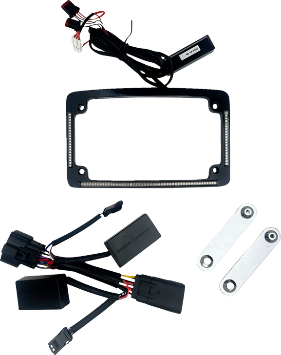 Custom Dynamics License Plate Frame Led All In One Black Tf05-23-B